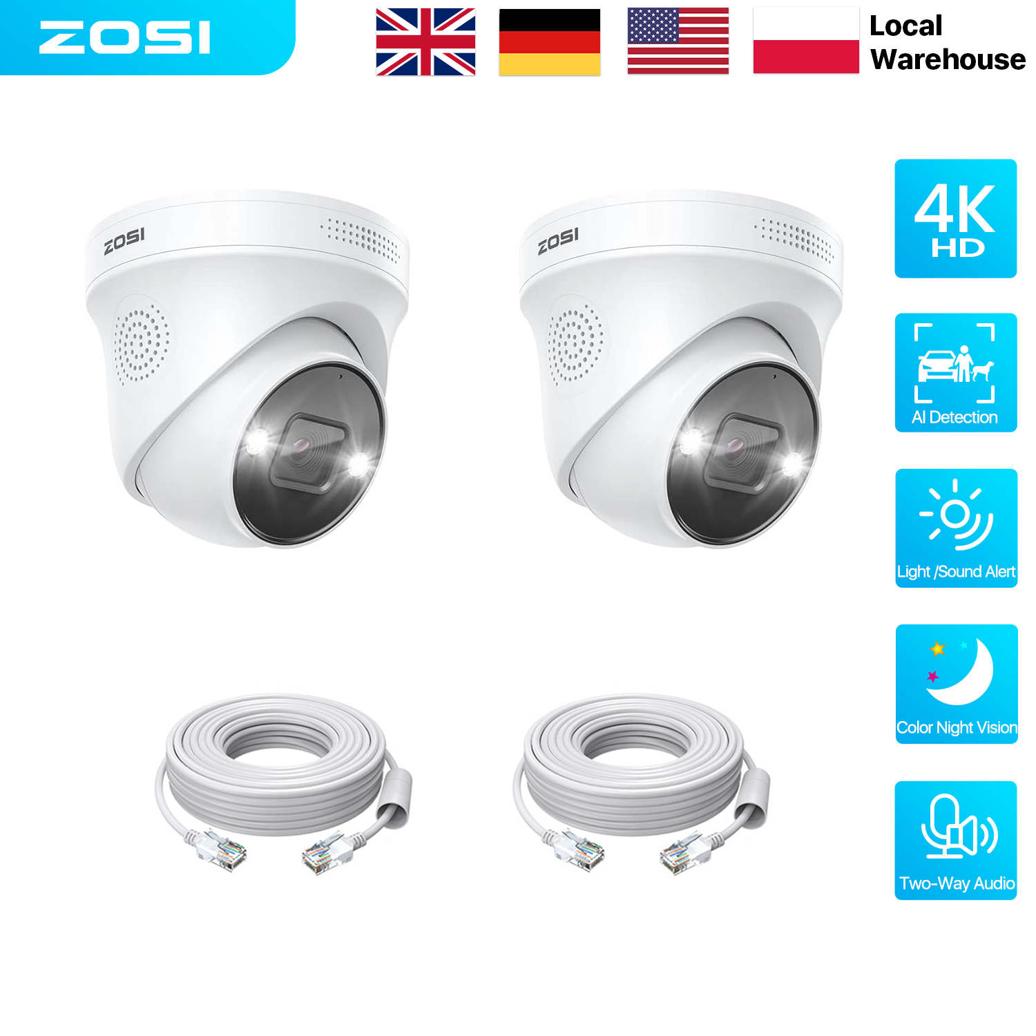 ZOSI 8MP 5MP PoE Dome Camera S - огляд і ціна Home Security Kamera