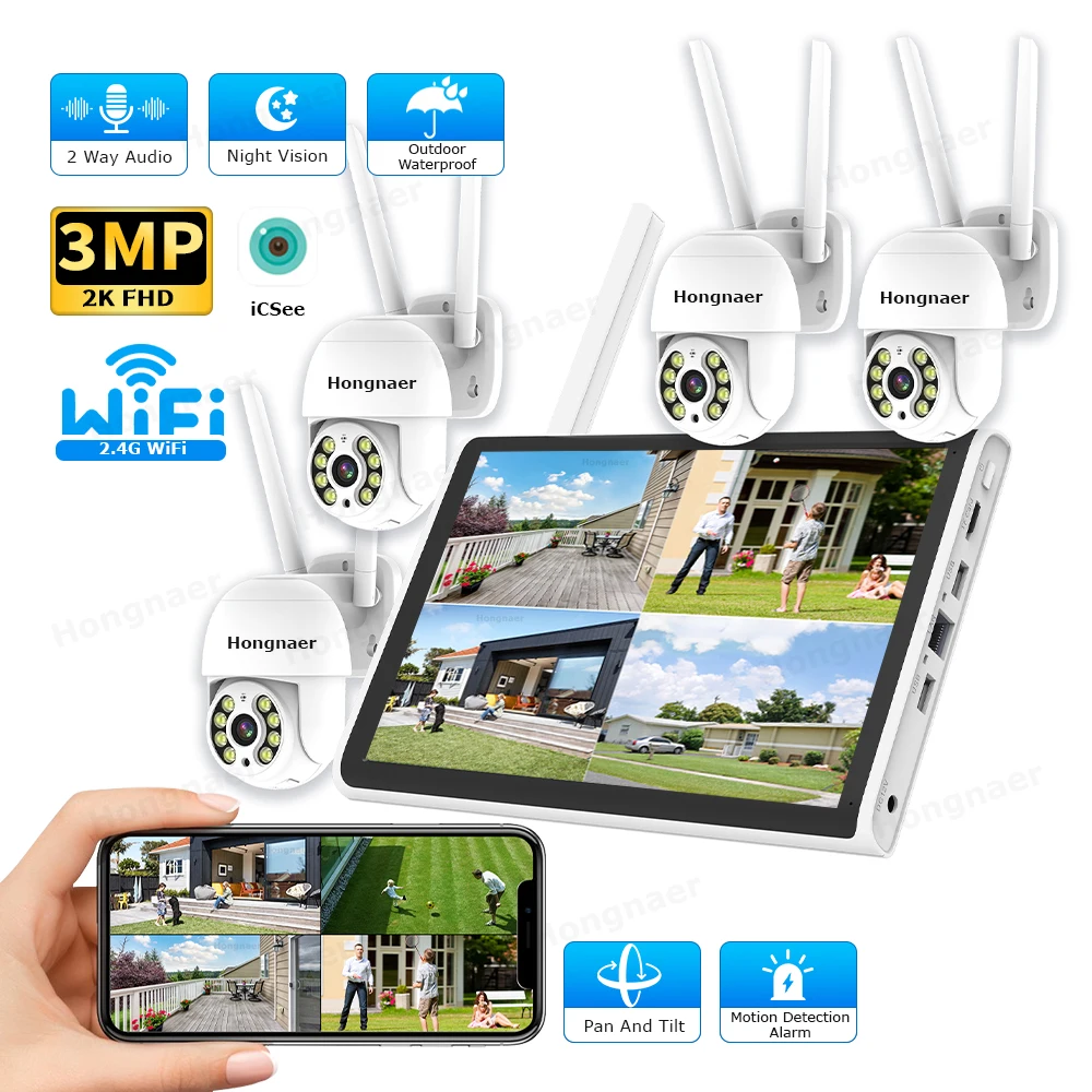 2026 Hongnaer 3MP 4 Channel Wi - огляд і ціна Home Security With Camera