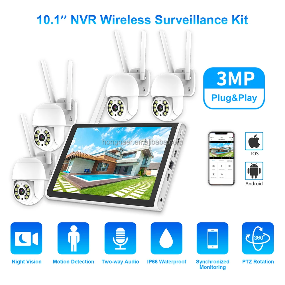 2026 Hongnaer 3MP 4 Channel Wi - огляд і ціна Home Security With Camera