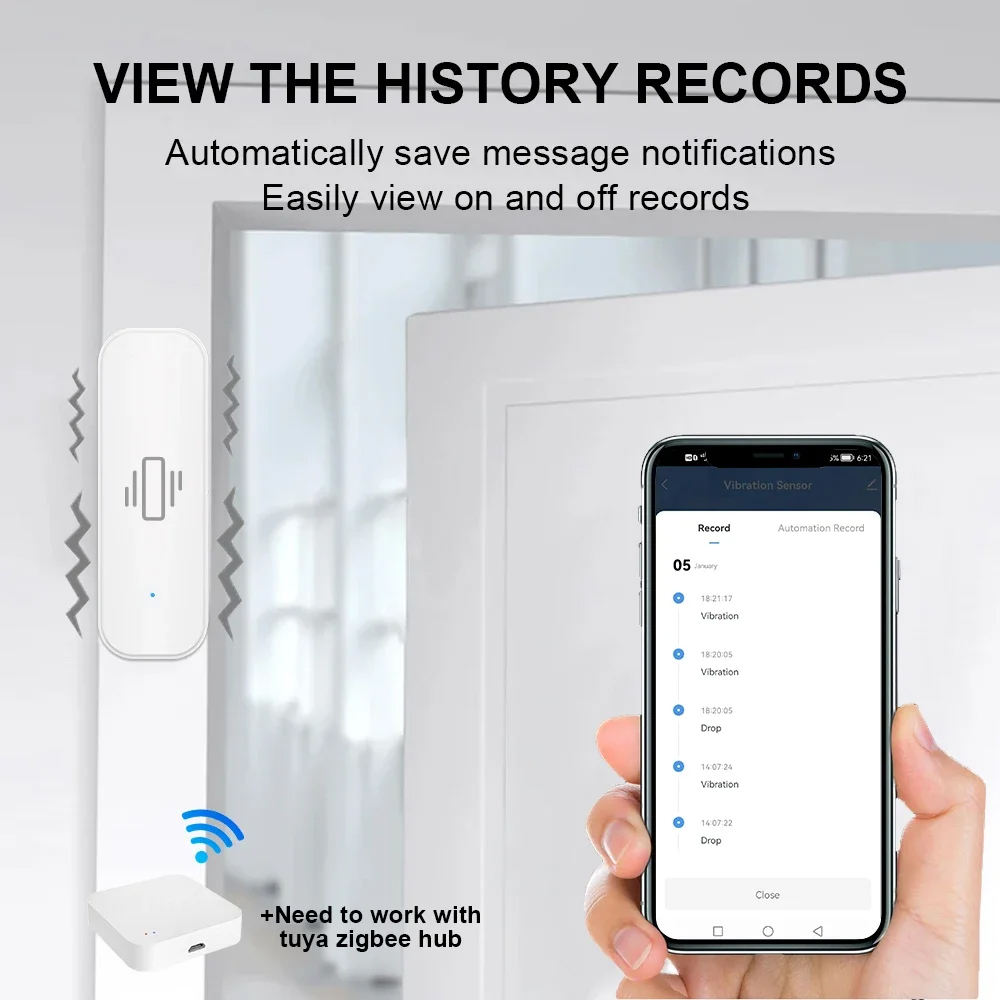 Smart ZigBee Vibration Sensor  - огляд і ціна Home Security Business
