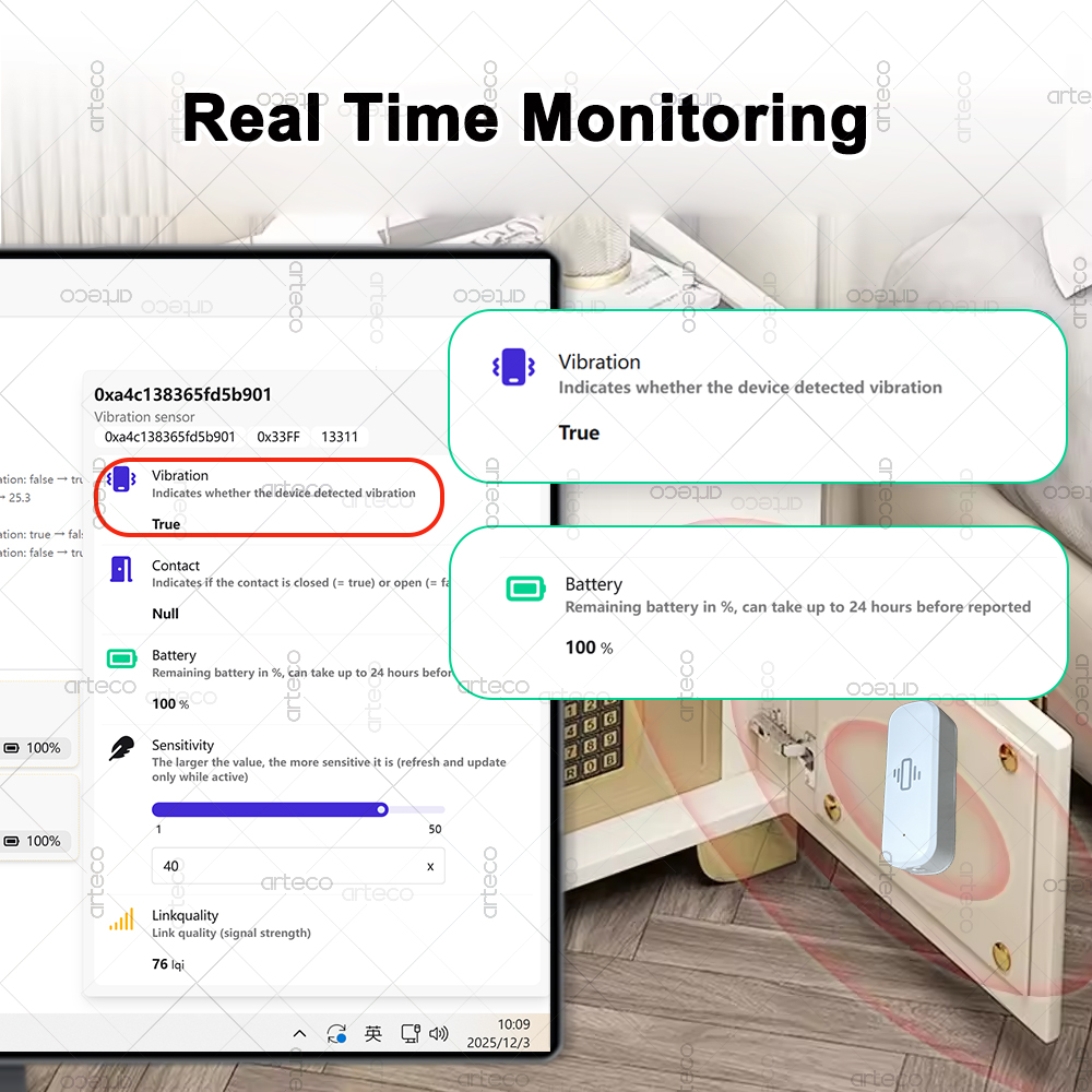 Smart ZigBee 3.0 Vibration Sen - огляд і ціна Home Security Business