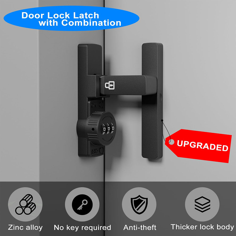 Security Barn Door Lock 3-Digi - огляд і ціна Home Security Doors
