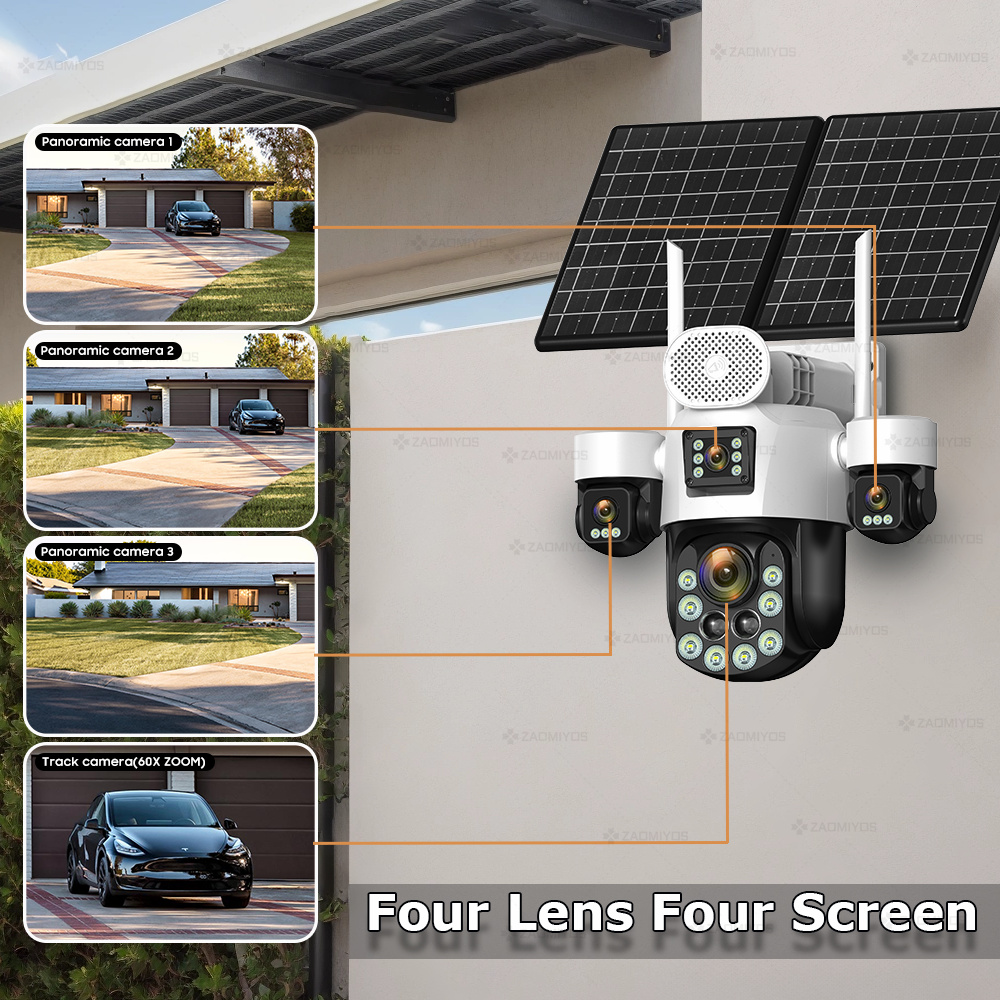 4 Lens Outdoor 360° Surveillan - огляд і ціна Home Security Kamera