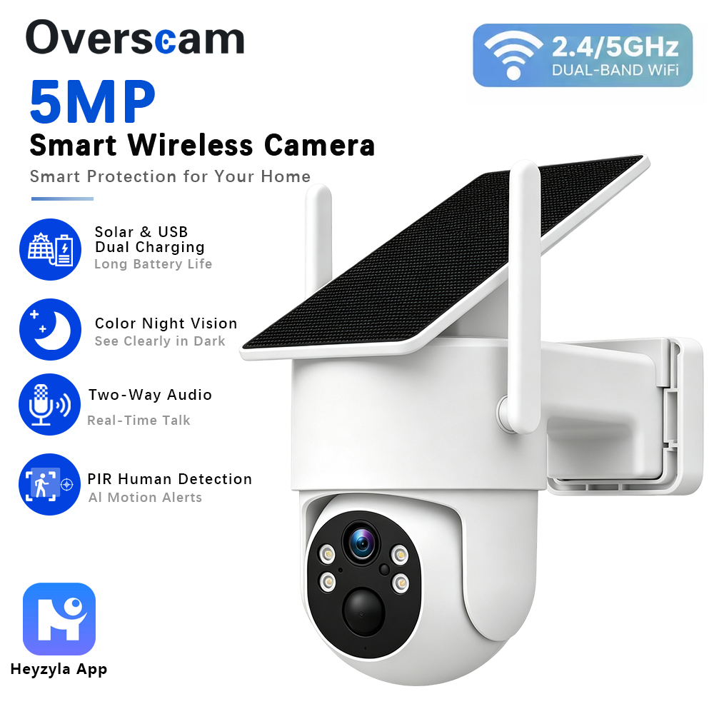 5MP Solar Powered PTZ Camera F - огляд і ціна Home Security Kamera
