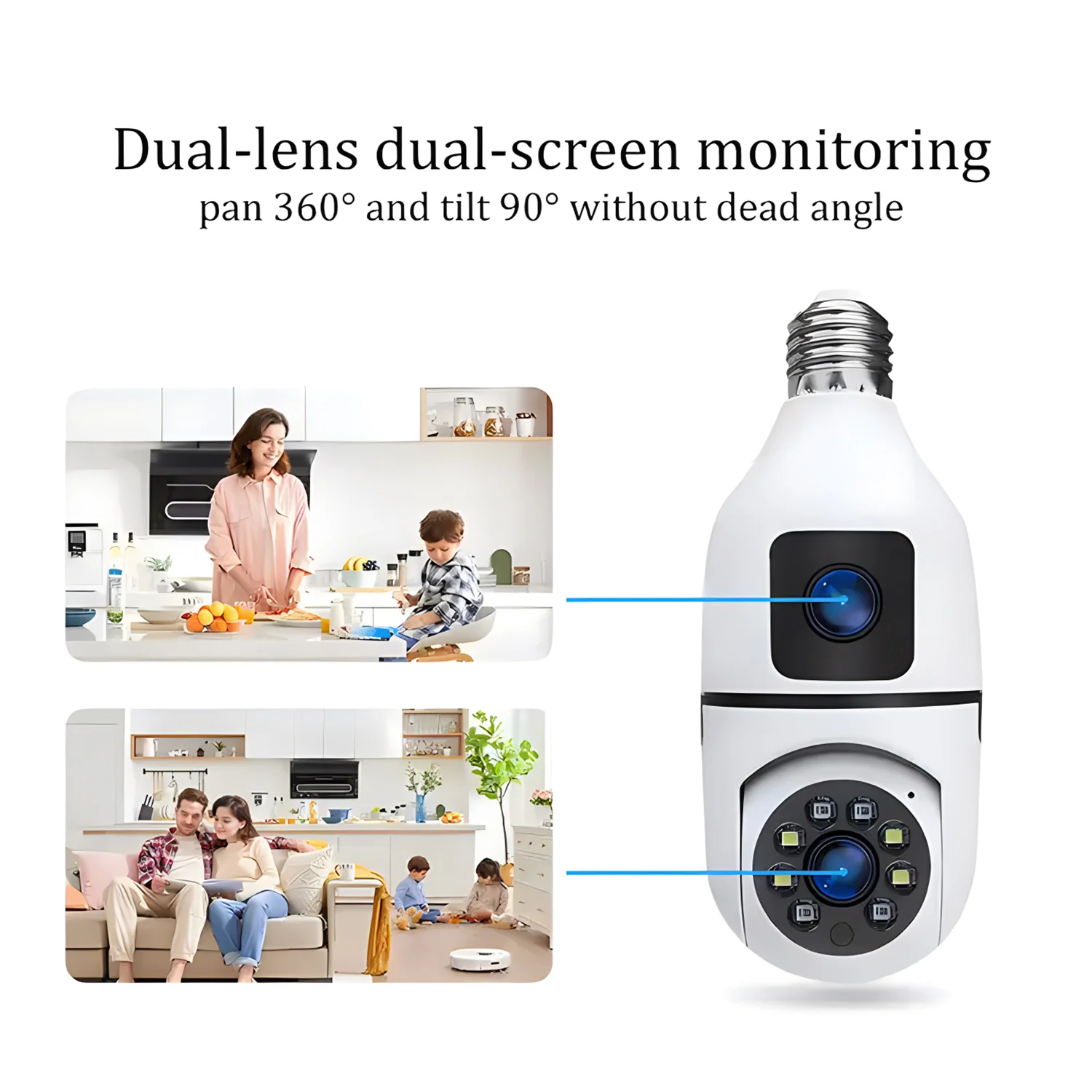 2MP E27 Bulb Surveillance Dual - огляд і ціна Home Security Kamera