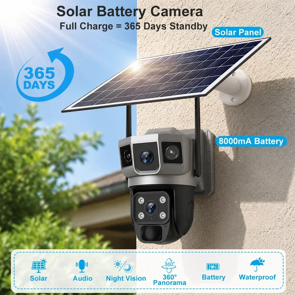 V380 4K 3 Screens 4G Camera So - огляд і ціна Home Security Business