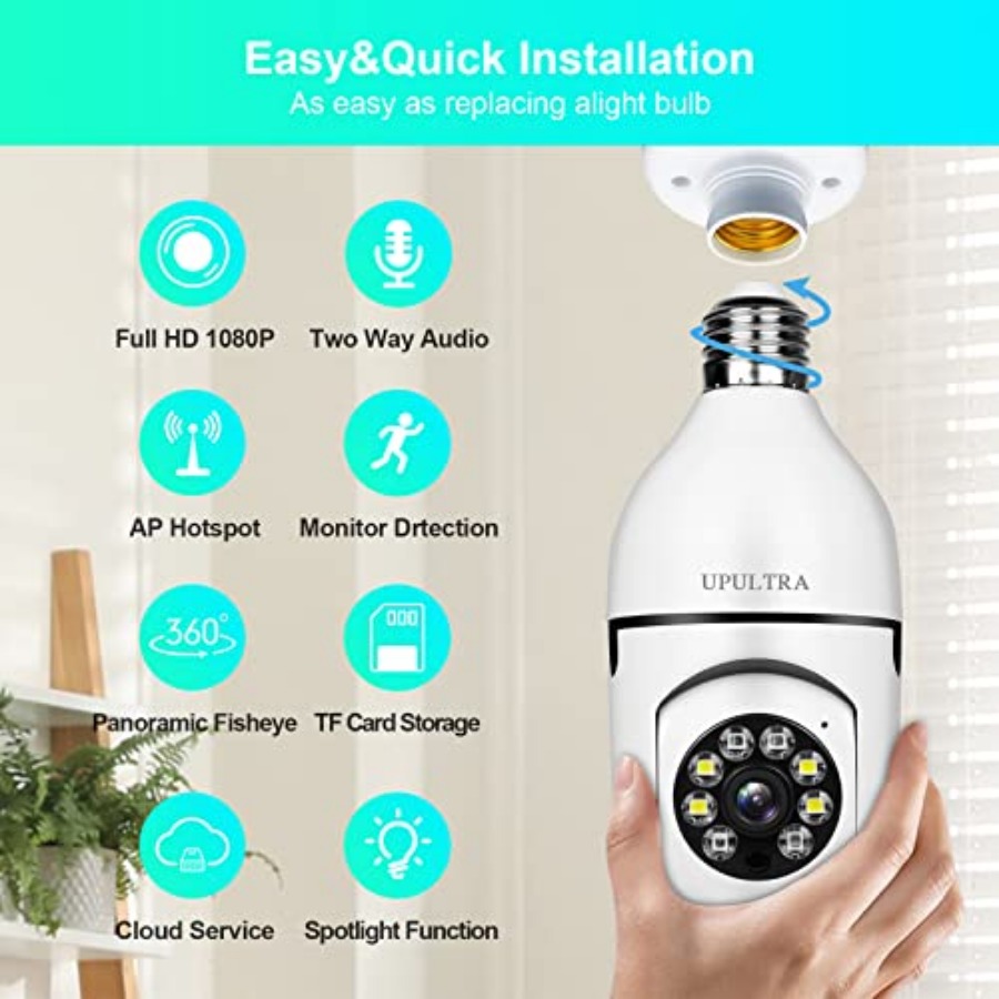 Light Bulb 1080P Security Wire - огляд і ціна Home Security With Cameras