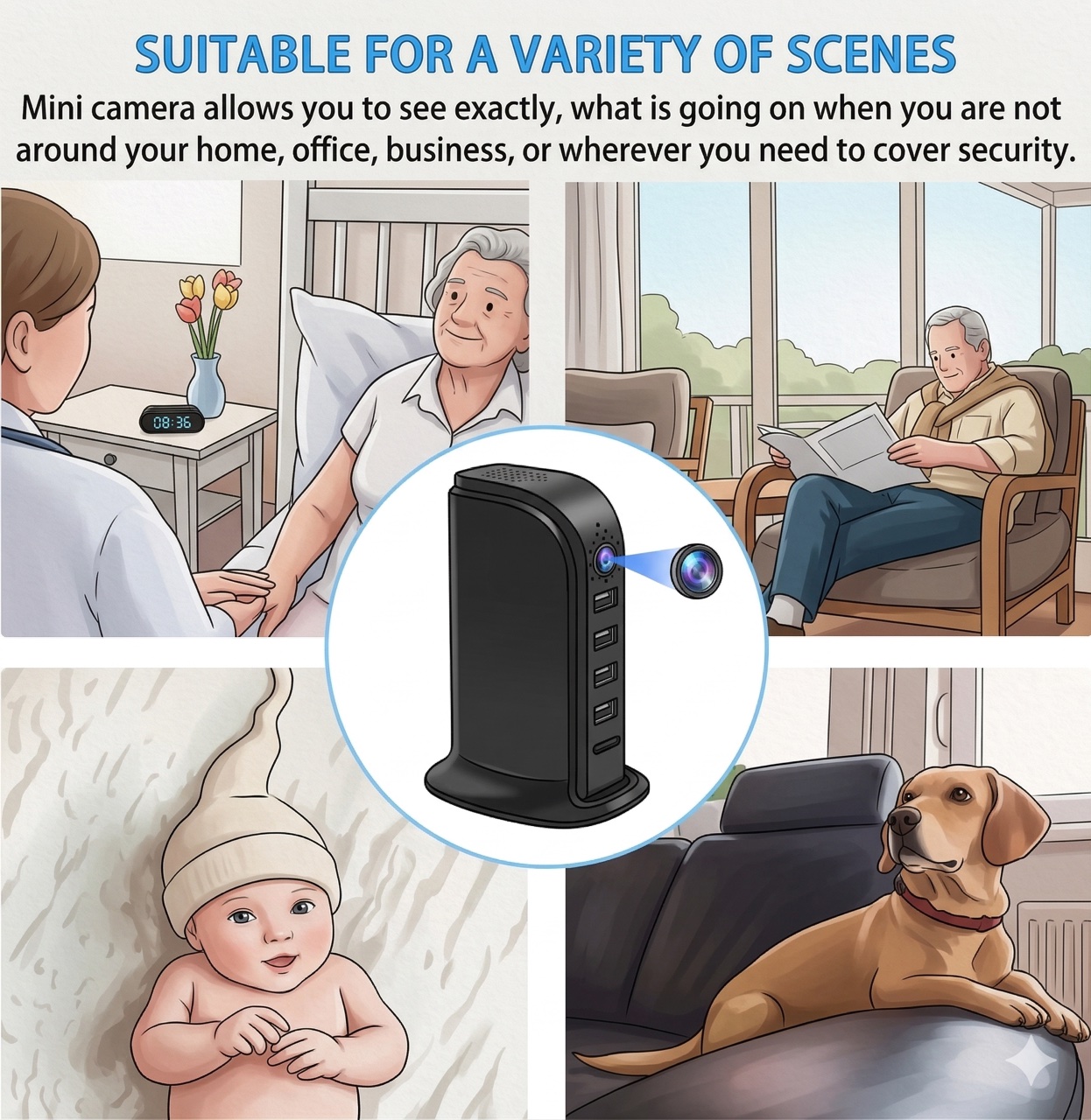 Compact Wi-Fi Security Camera  - огляд і ціна Home Security With Camera