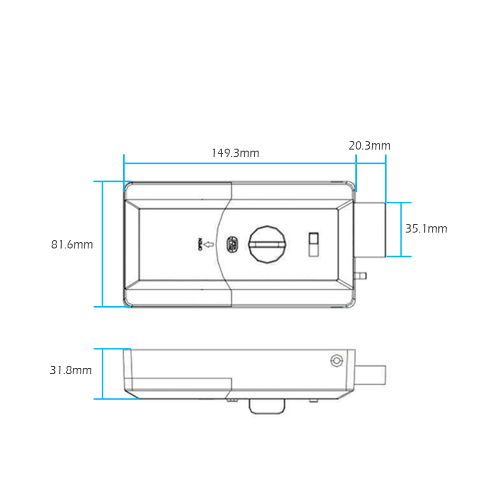 Waterproof Smart door rim lock - огляд і ціна Home Security Keypad