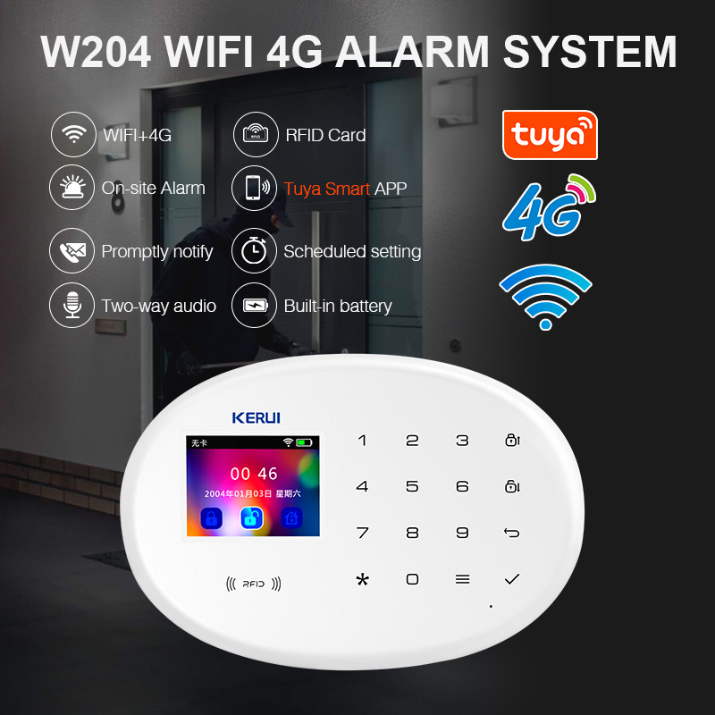 KERUI W204 4G GSM WIFI Alarm S - огляд і ціна Home Security Doors